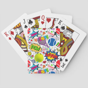 😍🤩Eclectic tennis🎾 pattern Playing Cards