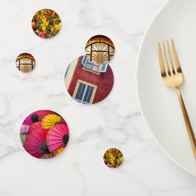 Eclectic Umbrella flower Table Confetti (Group)