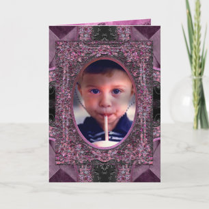 Eclectic Victorian Insert Your Own Image Holiday Card
