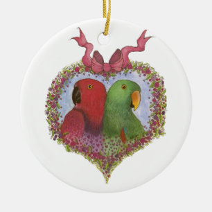 Eclectus by Susie Christian Ceramic Ornament