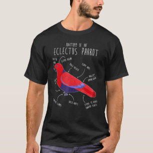 Eclectus Parrot Anatomy Female Parrot Bird T-Shirt