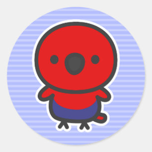 Eclectus Parrot / Female Classic Round Sticker