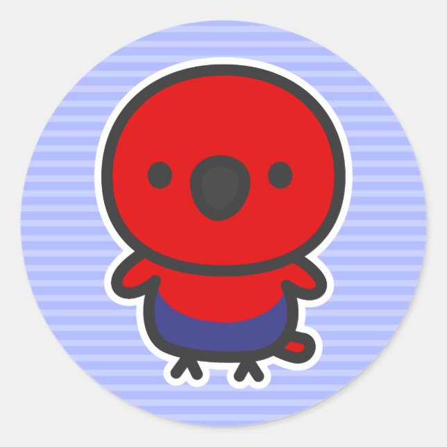 Eclectus Parrot / Female Classic Round Sticker (Front)