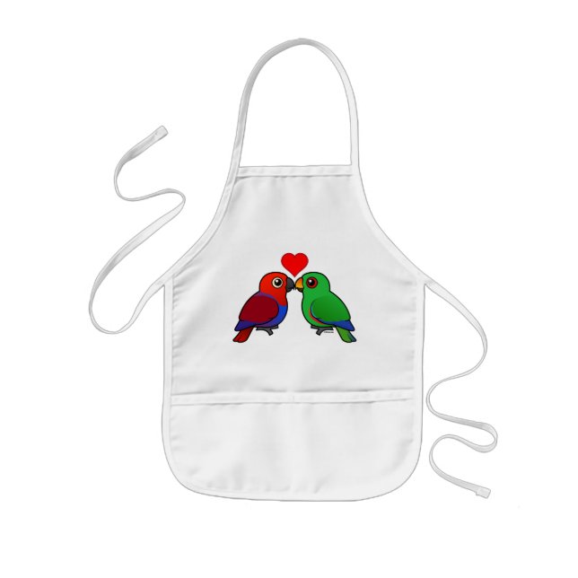 Eclectus Parrots in Love Kids Apron (Front)
