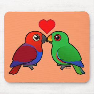 Eclectus Parrots in Love Mouse Pad
