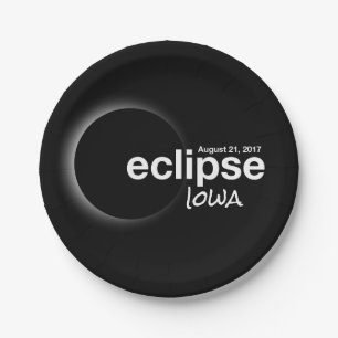 eclipse 2017 Iowa Paper Plate