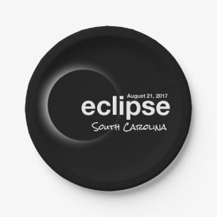 eclipse 2017 South Carolina Paper Plate