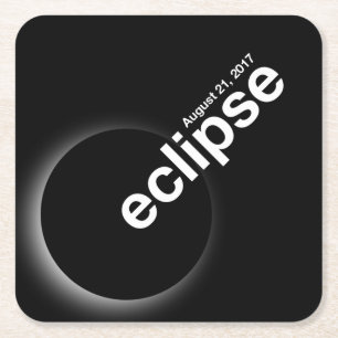 eclipse 2017 square paper coaster