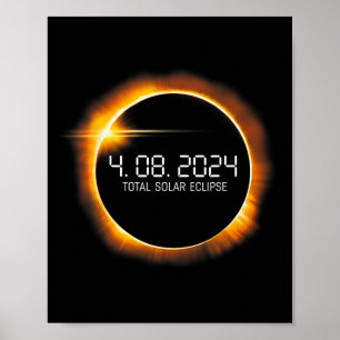 Eclipse 2024 April 8 Totality Mens Womens Kids Poster