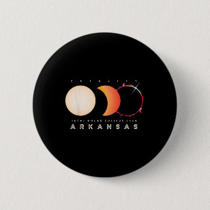 Eclipse 2024 Arkansas Total Eclipse Astronomy Grap 6 Cm Round Badge