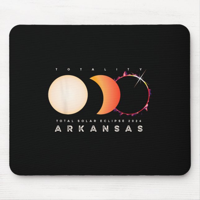 Eclipse 2024 Arkansas Total Eclipse Astronomy Grap Mouse Pad (Front)
