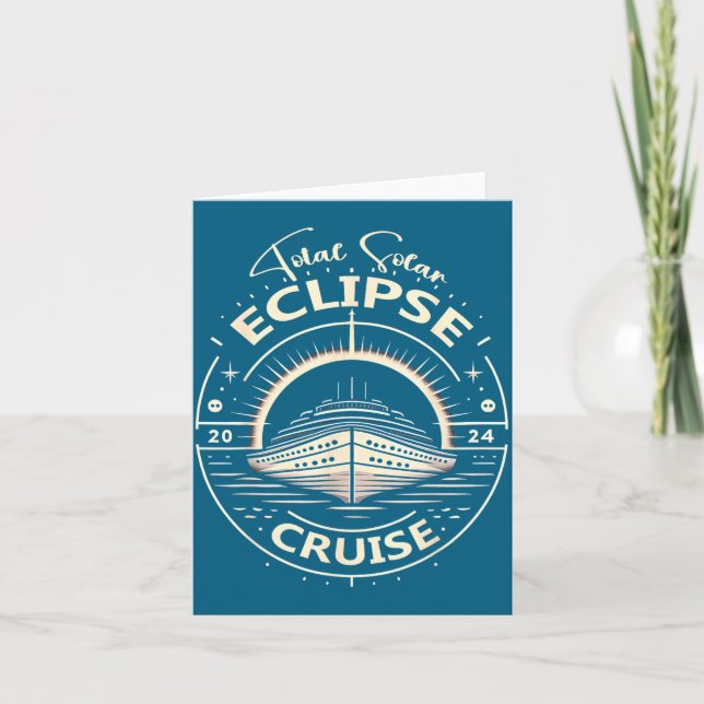 Eclipse 2024 Cruise Funny Total Solar Eclipse  Card (Front)