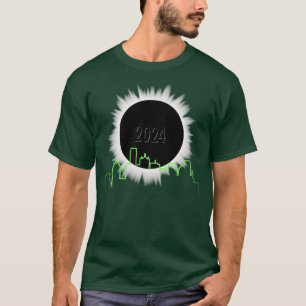 Eclipse 2024 Dallas Skyline TShirt
