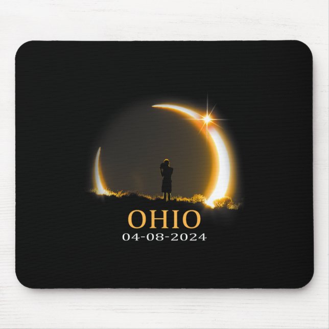Eclipse 2024 Ohio Total Solar Eclipse 1  Mouse Pad (Front)