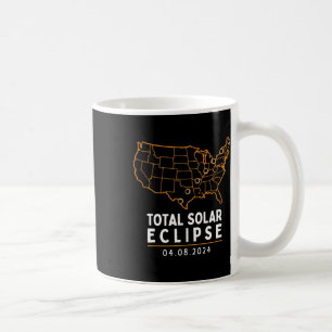 Eclipse 2024 Party America Totality Total Usa Map Coffee Mug
