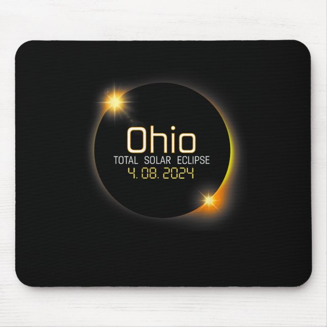 Eclipse 2024 Shirt State Ohio Total Solar Eclipse  Mouse Pad (Front)