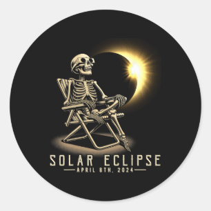 Eclipse 2024 Shirt Total Eclipse April 8th 2024 Sk Classic Round Sticker