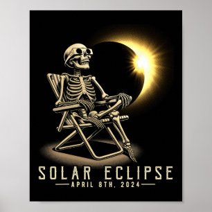 Eclipse 2024 Shirt Total Eclipse April 8th 2024 Sk Poster
