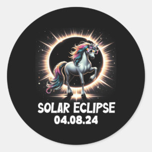 Eclipse 2024 Shirt Total Eclipse April 8th 24 Unic Classic Round Sticker