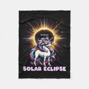 Eclipse 2024 Shirt Total Eclipse April 8th 24 Unic Fleece Blanket