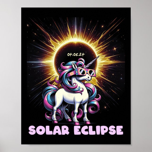 Eclipse 2024 Shirt Total Eclipse April 8th 24 Unic Poster (Front)