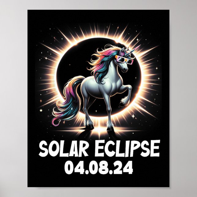 Eclipse 2024 Shirt Total Eclipse April 8th 24 Unic Poster (Front)