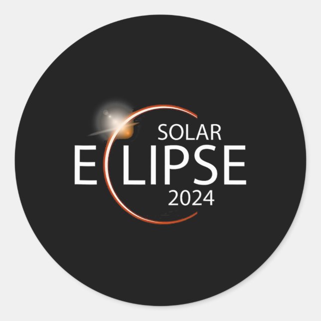 Eclipse 2024 Shirt Total Solar Eclipse Party  Classic Round Sticker (Front)