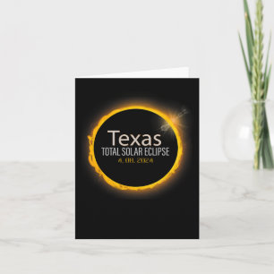 Eclipse 2024 Shirt Total Solar Eclipse State Texas Card