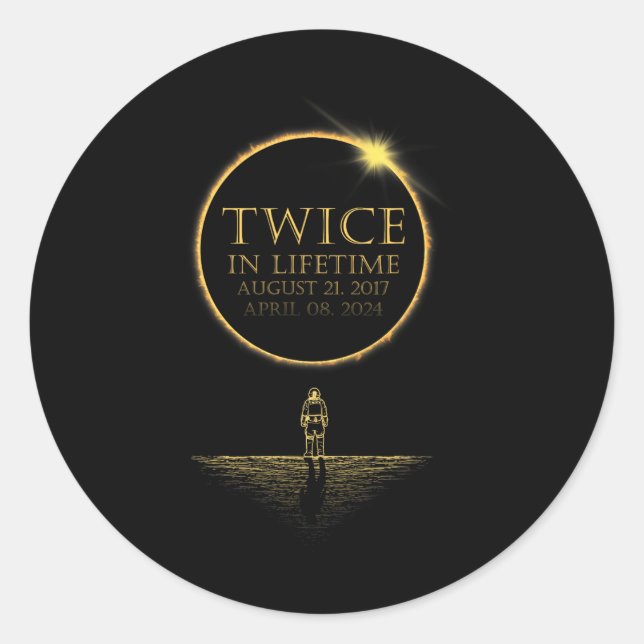 Eclipse 2024 Total 2024 Solar Eclipse 2024 040824  Classic Round Sticker (Front)