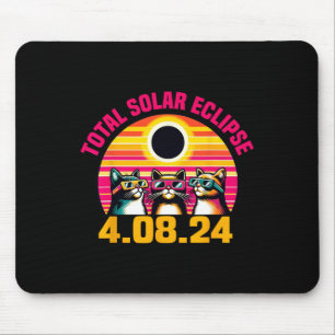 Eclipse 2024 Total Eclipse April 8th 2024 Cat Gles Mouse Pad
