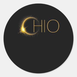 Eclipse 2024 Total Eclipse Solar Eclipse Ohio Classic Round Sticker