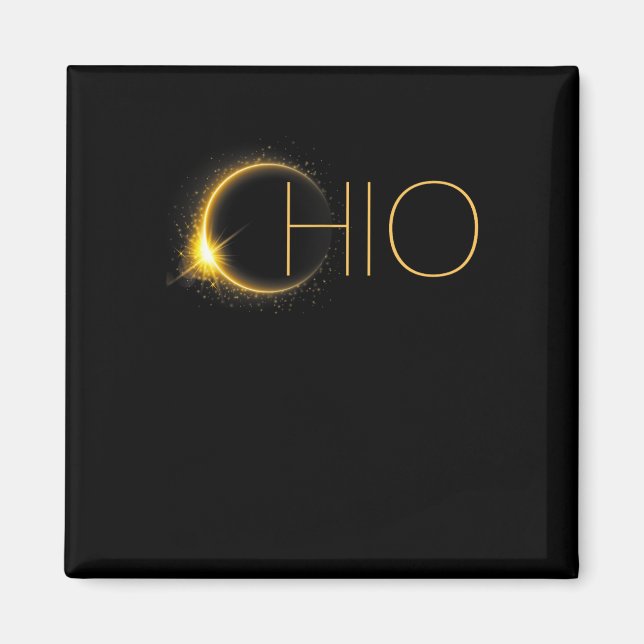 Eclipse 2024 Total Eclipse Solar Eclipse Ohio  Magnet (Front)