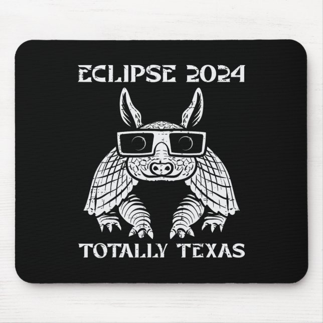 Eclipse 2024 Totality Texas Armadillo Men Women Ki Mouse Pad (Front)