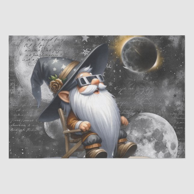 Eclipse Astronomy Celestial Gnome Tissue Paper (Front)