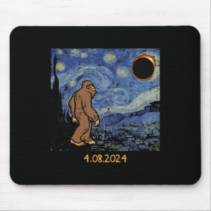 Eclipse Bigfoot Starry Night Sasquatch Men Women K Mouse Pad