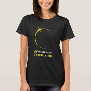 Eclipse Checklist Total Solar Eclipse April 8 2024 T-Shirt