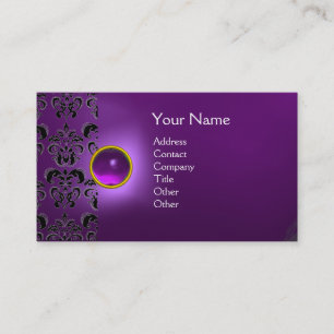 ECLIPSE DAMASK GEM MONOGRAM BUSINESS CARD