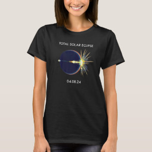 Eclipse Flare 04 08 24 Total Solar Eclipse America T-Shirt