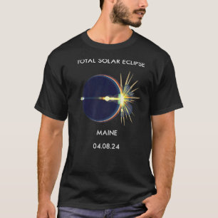 Eclipse Flare 04 08 24 Total Solar Eclipse Maine 2 T-Shirt