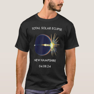 Eclipse Flare 04 08 24 Total Solar Eclipse New Ham T-Shirt