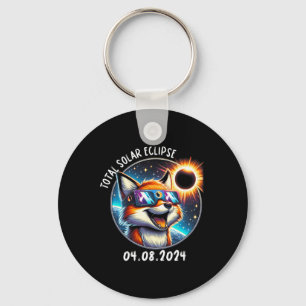 Eclipse Fox Wearing Gles Pet April 8 2024 Key Ring