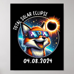 Eclipse Fox Wearing Gles Pet April 8 2024 Poster