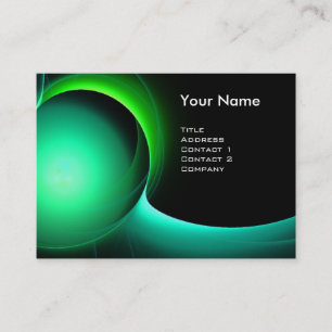 ECLIPSE MONOGRAM Vibrant black green Business Card