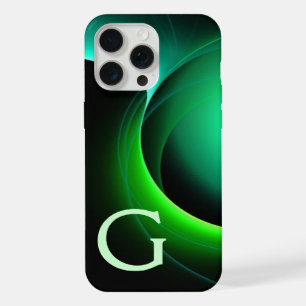 ECLIPSE MONOGRAM Vibrant black green iPhone Case