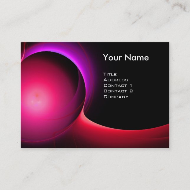 ECLIPSE MONOGRAM Vibrant black pink Business Card (Front)