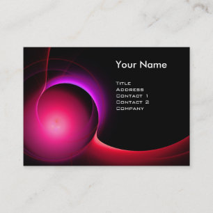 ECLIPSE MONOGRAM Vibrant black pink violet Business Card