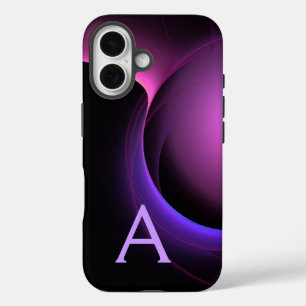 ECLIPSE MONOGRAM Vibrant black purple iPhone 16 Case