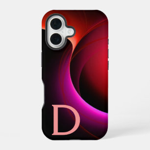 ECLIPSE MONOGRAM Vibrant black violet pink iPhone 16 Case