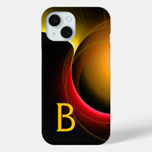 ECLIPSE MONOGRAM Vibrant black yellow iPhone 15 Case