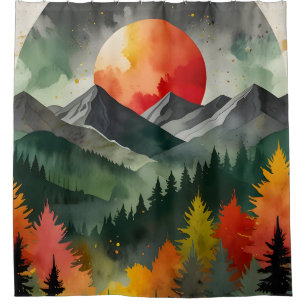 Eclipse Over the Wild Shower Curtain